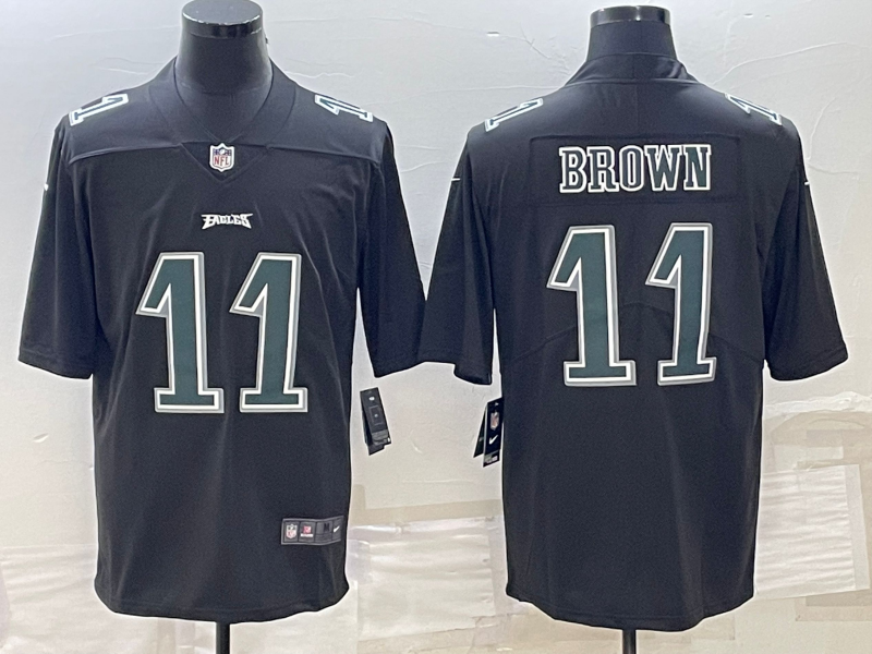 Men's Philadelphia Eagles A.J. Brown #11 Black Alternate Jersey